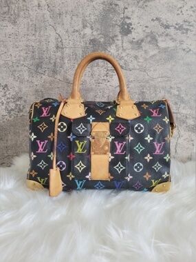 Louis Vuitton × Takashi Murakami Multicolore Speedy 30.